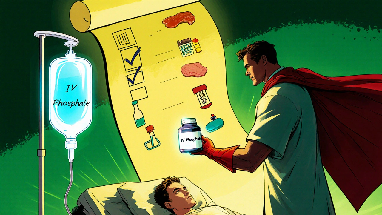 Doctor offering oral pill and IV bag while a checklist of prevention steps scrolls.